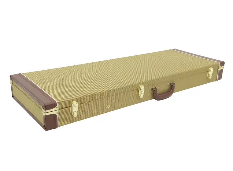 DIMAVERY Wood case for E-guitars, tweed 